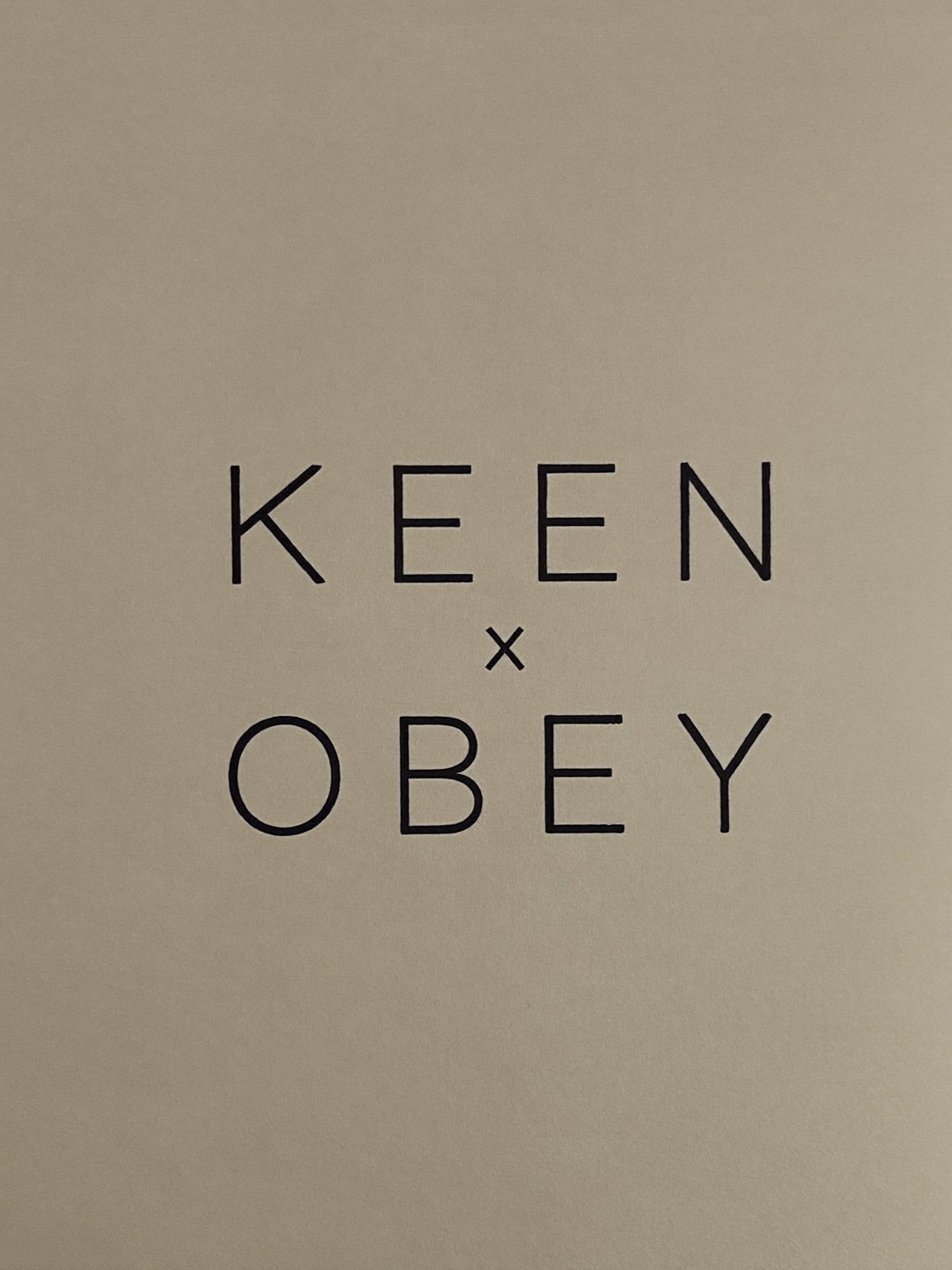 KEEN OBEY graffiti artwork on an outdoor wall